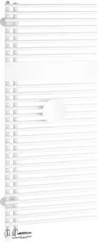 Kermi Credo Half Round Ansch. links 995 x 46 x 450mm Glanzsilber Metallic (E1N1A1000452LWK)