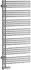 Kermi Diveo Anschluss mittig links 1700 x 46 x 600mm Glanzsilber Metallic (DVN1A170060WOXK)