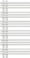 Zehnder Yucca Asym YAC-130-040 Badheizk&ouml;rper 37,8 x 130,4 cm, Heizung,
