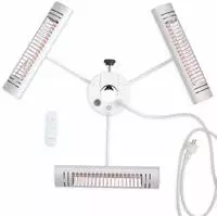 Vasner Heizstrahler "Sonnenschirm, silber, Umbrella X30" 3.000 W mit Fernbedienung,