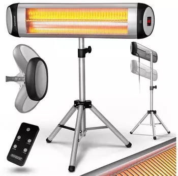 Monzana MZH2500 Infrarot-Heizstrahler 2500W Teleskopst&auml;nder 3 Stufen Timer (109111)