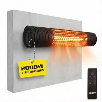 Hecht Heizstrahler 3440 Infrarot 2000W mit Fernbedienung (3440)