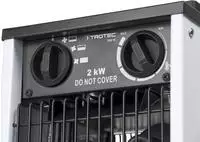 TROTEC Elektro Heizl&uuml;fter TDS 10 &ndash; Heizleistung 1 kW / 2 kW &ndash; Bauheizer