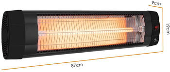 Kesser Infrarot-Heizstrahler 2500W schwarz