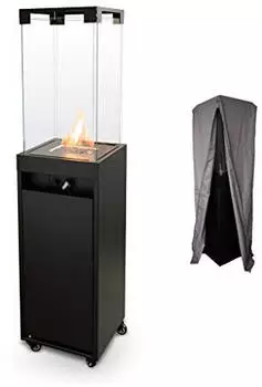 Planika Terrassenheizer Faro 8 kW schwarz mit Schutzhülle