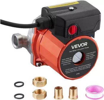VEVOR Umw&auml;lzpumpe 38L/min 100W 220-240V 3-Gang Edelstahlkopf (15PBG-6A)