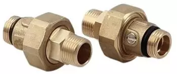 Grundfos Anschlussgarnitur mit Absperrung und R&uuml;ckschlagventil R1/2" x R1/2" AG 15mm (00ID8748)