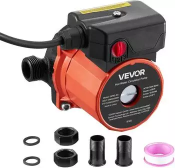 VEVOR Warmwasser-Umw&auml;lzpumpe 38L/min, 100W, 3 Geschwindigkeiten, Gusseisenkopf