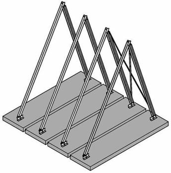 Viessmann Aufdach-Befestigung Flachdach 25 - 45° für 2 Kollektoren, Betonplatte bauseits