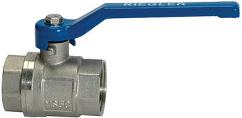 Riegler Messingkugelhahn valve line Messing vernickelt IG/IG G 1" 28bar DN25" (115715)