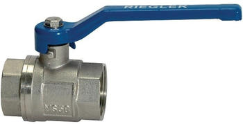 Riegler Messingkugelhahn valve line Messing vernickelt IG/IG G 3/4" 28bar DN20" (115714)