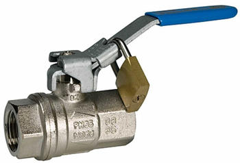Riegler Sicherheitskugelhahn abschließbar ohne Entlüftung Messing vernickelt Rp 1/2" (103143)
