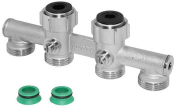 Simplex 4-fach Hahnblock Durchgang für Heizkörper mit Eurokonus 3/4 AG (F10059)