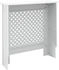 ECD Germany Heizkörperverkleidung Wabenmuster 78x19x82 cm MDF weiß (390001360)
