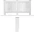 ECD Germany Heizkörperverkleidung Landhausstil 152x19x82 cm MDF weiß (390001369)
