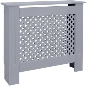 ML-Design Heizk&ouml;rperverkleidung Wabenmuster 78x19x82 cm MDF grau (490001633)