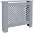 ML-Design Heizkörperverkleidung Wabenmuster 78x19x82 cm MDF grau (490001633)