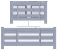 vidaXL MDF Heizk&ouml;rperverkleidung Grau 205 cm