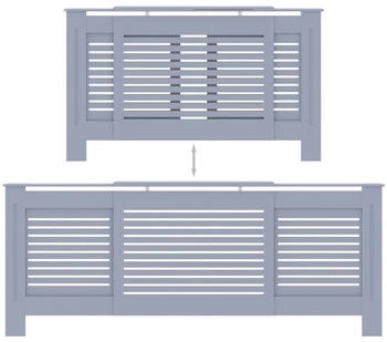 vidaXL Heizk&ouml;rperverkleidung 205 cm MDF grau (325553)