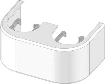 Simplex Designverkleidung für Hahnblock Eck weiß (F10094)