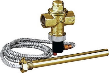 Caleffi Thermische Ablaufsicherung f&uuml;r Festbrennstoff-W&auml;rmeerzeuger 3/4" mit Kapillarrohr 1300 mm (543503)