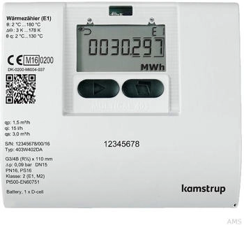 Lingg & Janke KNX Wärmemengenzähler Kamstrup Multical 403 Qp 2,5 / DN20 / 130mm (84707)