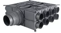 Wolf - Luftverteiler Dn 125-180 24 Stutzen Dn 75 Mit 4 Verschlusskappen