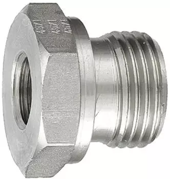Riegler Kurze Wechselreduzierung G 3/8 a. / G 1/8 i. Edelstahl 1.4571 (ES 310)