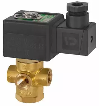 Riegler MV 3212 G 3/2-Wege-Magnetventil NC, direktgesteuert, 24V DC, NBR, Rp 1/4, 0-4bar (MV 3212 G)