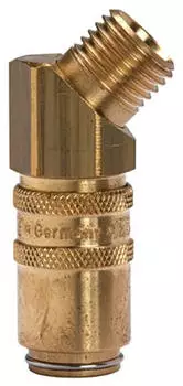 Riegler Temperierkupplung DN 6 mit AG, mit Absperrventil G 1/4 45&deg; (270.24)