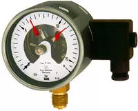 RIEGLER 102601-2207 Kontaktmanometer, G 1/2 radial unten, Messber. 0-40,0 bar,...