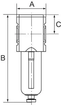 Riegler FUTURA Vorfilter Metallbeh&auml;lter, Sichtrohr, 0,3&micro;m, BG1, G 1/4 (FU 861-M)