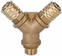 RIEGLER 107258-245.33 Verteiler mit 2 Schnellverschlusskupplungen NW 7,2, G 1/2...