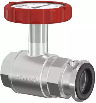 Flamco Simplex Pumpenkugelhahn mit Schwerkraftbremse DN32 G1 1/4" PN16 (F10136)