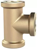 T-st&uuml;ck, 3 X Innengewinde, G 1 1/4, Druck 16 Bar, Messing Blank - Riegler