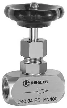Riegler Nadelventil Edelstahl 1.4571, G 1, DN 12, PN max. 250bar (240.86 ES)