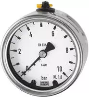 RIEGLER 102509-4082 Manometer, CrNi-Stahl, G 1/4 hinten zentrisch, 0-4,0 bar,...