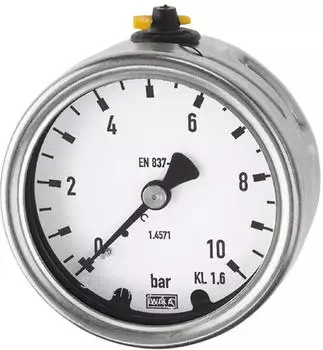 Riegler Manometer CrNi-Stahl G 1/4 hinten zentrisch 0-4,0 bar &Oslash;63 (4082)