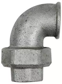 Riegler Verschraubung Bogen 96 IG/IG Rp 2, schwarzer Temperguss (TFV 96-20)