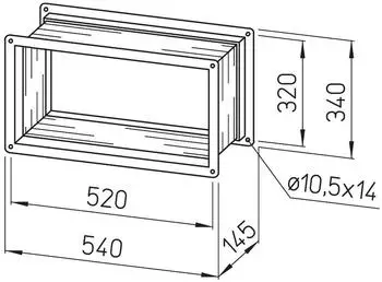 Helios VS 50/30 Flexibles Verbindungsst&uuml;ck rechteckig (05696)