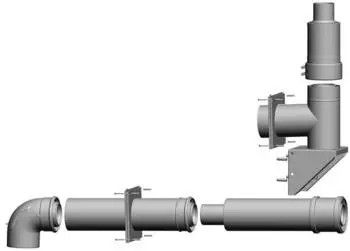 Wolf Anschluss-Set C53x DN80/125 Fassade raumluftunabh&auml;ngig (2651501)