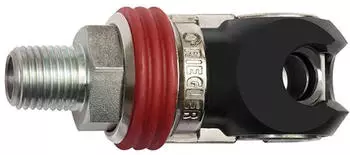 Riegler Schwenk-Sicherheitskupplung NW 8, ISO 6150 C, Stahl, G 1/4 AG (425.11-SCH)