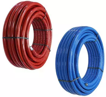 Pipetec Aluminium-Mehrschichtverbundrohr 26x3mm 10mm Isolierung rot 25m (VRI2631025R)