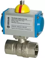 RIEGLER 103527-350.213 Messingkugelhahn, pneumat. Stellantrieb doppeltwirkend,...