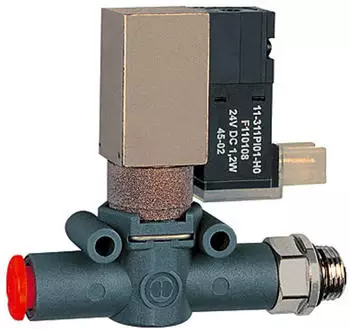 Riegler 3/2-Wege-Magnetventil schallged. Entl&uuml;ftung G1/4 Schlauch 8mm NC (484.014-8)