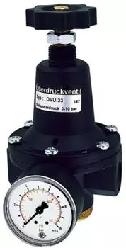 Riegler Druckbegrenzungsventil mit Manometer G 1/2, 0,5-10,0 bar (491.10)