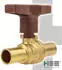 Caldo ISOPRESS Heizungs-Kugelhahn Ø22mm Press-Klemmanschluss ISO-T-Griff Messing (81488022)