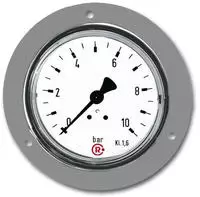 RIEGLER 101867-308/50 Standardmano., Frontring verchr., G 1/4 hinten, 0-25,0...
