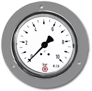 Riegler Standardmanometer Frontring verchromt, G 1/4 hinten, 0-25,0bar, &Oslash;50 (308/50)