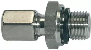 Riegler Gerade Einschraubverschraubung G 1/8, Rohr-Au&szlig;en-&Oslash; 8mm, Edelstahl 1.4571 (ES 26-ZW)